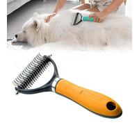 Pet Grooming Brush, 2026 New Multifunctional Double-Sided Undercoat Rake for Dogs, Cat Matted Fur Remover Tool,Durable Dematting Tool for Long Haired Cats, Easy Grip Fur Remover Comb for Home Use