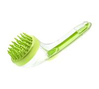Pet Grooming Brush - Bath Massage Tool, Silicone Bristle Cleaner with Built In Shampoo Dispenser, Puppy Kitten Hair Care Accessory with Ergonomic Handle, Spa Grooming Kit for Stress-Free Bathing