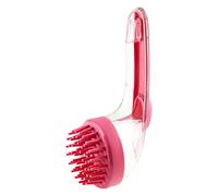Pet Grooming Brush - Bath Massage Tool, Silicone Bristle Cleaner with Built In Shampoo Dispenser, Puppy Kitten Hair Care Accessory with Ergonomic Handle, Spa Grooming Kit for Stress-Free Bathing