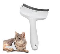 Pet Grooming Brush - Comb 15x10.5cm, Curved Shedding Tool | Stainless Steel Detangling Undercoat Cleaning Rake, Cat Puppy Dog Long Short Matted Coat Maintenance Equipment for Home Travel Pet