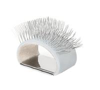 Pet Grooming Brush Grey Mini Metal Needle Finger Comb for Dogs and Cats | Soft Scratch-Free Surface, Removes Knots and Tangles, for Sensitive Skin, Portable, 1 Pack, 1.06 x 0.87 x 1.30 in