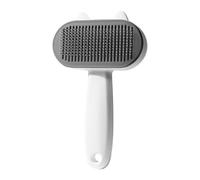 Pet Grooming Brush - Kitten Grooming Comb | Curved Design Cat Dog Shedding Tool With Release Button For Puppies Kittens All Breeds Loose Hair Removal Daily Routine Home Apartment