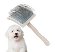 Pet Grooming Brush - Smooth Comb for Dogs Cats with Wooden Handle | Soft Massage Tool for Losing Animals, Furry Detangling for Pets