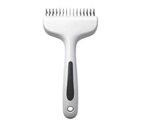 Pet Grooming Comb - ABS Stainless Steel Cat Brush, Dog Detangling Tool, Non Slip Handle Groomer, Shedding Removal Accessory | Effective Long Short Hair Dematting Comb Indoor Outdoor Home Travel Care