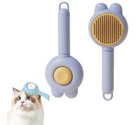 Pet Grooming Comb brush For Cat and Dog - Ultimate Deshedding Tool for Long and Short Hair Pets (A-Blue)