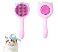 Pet Grooming Comb brush For Cat and Dog - Ultimate Deshedding Tool for Long and Short Hair Pets (B-Pink)