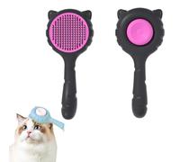 Pet Grooming Comb brush For Cat and Dog - Ultimate Deshedding Tool for Long and Short Hair Pets (B-Purple)