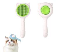 Pet Grooming Comb brush For Cat and Dog - Ultimate Deshedding Tool for Long and Short Hair Pets (B-White+Green)