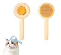 Pet Grooming Comb brush For Cat and Dog - Ultimate Deshedding Tool for Long and Short Hair Pets (C-Orange)