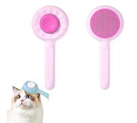 Pet Grooming Comb brush For Cat and Dog - Ultimate Deshedding Tool for Long and Short Hair Pets (C-Pink)