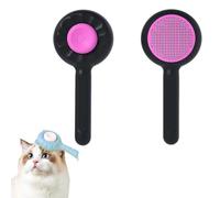 Pet Grooming Comb brush For Cat and Dog - Ultimate Deshedding Tool for Long and Short Hair Pets (C-Purple)