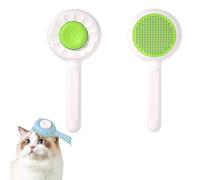 Pet Grooming Comb brush For Cat and Dog - Ultimate Deshedding Tool for Long and Short Hair Pets (C-White+Green)