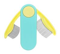 Pet Grooming Comb Brush - Gentle Cat Dog Lice Tool, Detangling Accessory, Professional Hair Removal Device, Comfortable Grip Design | Ideal Grooming Tool for Kitten Home Walking Park