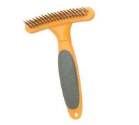 Pet Grooming Comb Double Row Teeth Comfortable Dematting Brush for Dogs and Cats Shedding Tool for Easy Deshedding for Long Hair Breeds