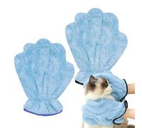 Pet Grooming Glove, Absorbent Coral Fleece Washable Bath Mitt | Large Ten Inch Lint Free Quick Drying Fabric 45g Versatile Cleaning Tool For Drying Kitten Paws And Puppy
