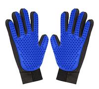 Pet Grooming Glove,Gentle Deshedding Brush Glove Hair Remover Brush for Dogs,Cats with Long & Short Fur,Enhanced Five Finger Design -One Pair Left & Right