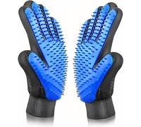 Pet Grooming Glove, Pets Brush De-Shedding Fur Removal, Gentle Massage Hand Gloves, Efficient Pet Hair Remover, Grooming Mitt for Dogs, Cats, Rabbits & Horses with Long/Short/Curly Hair