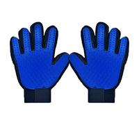 Pet Grooming Gloves | Premium De-shedding Mitts for Easy Grooming with 260 Tips | Pet Mitt For Dogs, Cats & Horses with Long/Short/Curly Hair (Blue)
