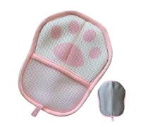 Pet Grooming, Hair Remover, Cleaning Glove, Electrostatic Grip, Reusable Lint Tool, Perfect for Furniture Carpet Clothing Couch, Grooming or Cleaning at Home, 37g 24.5x19x1cm Pink Gray