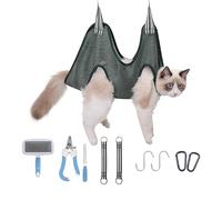 Pet Grooming Hammock | Dog Nail Trimming Kit 10pcs Cat And Nail-Cutting Hammock, Filing Board Set, Adjustable Safe For Care, Bathing, Ear Cleaning, Home Accessory