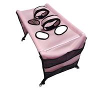 Pet Grooming Hammock for Dogs Cats, Folding Grooming Hammock with Stand | Quick-dry 4-leg Adjustable Holes Escape Proof, Anti Scratch Pet Bathing Hammock Shower,for Nails Trimming Picking Ears