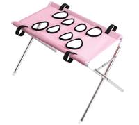 Pet Grooming Hammock Stand with Secure Straps, Foldable Design, 8-Hole Anti-Escape Design, Ear Cleaning, Nail Trimming & Bathing, Small to Large Breeds, Cats & Dogs Shower Chair (Pink)