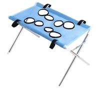 Pet Grooming Hammock Stand with Secure Straps, Foldable Design, 8-Hole Anti-Escape Design, Ear Cleaning, Nail Trimming & Bathing, Small to Large Breeds, Cats & Dogs Shower Chair (Blue)