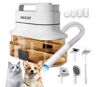Pet Grooming Kit and Vacuum Cleaner with 4L Dust Canister, 6 Pet Grooming Tools, Quiet Vacuum for Cats, Dogs and Other Animals