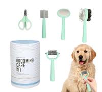 Pet Grooming Kit | Care Set for Dogs and Cats, Portable Multifunction Set for Brushing Puppy Undercoat Indoor Cleaning Home Kitten Travel