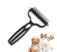 Pet Grooming Rake for Dog Double-Sided Loose Hair Removal Tool