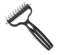 Pet Grooming Rake For Dogs - Double Sided | Detangling Comb Kitten Dematting Undercoat Trimmer | For Home Indoor Outdoor Seasonal Veterinary Shower Bathroom Cats Puppy Long Hair Thick