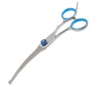 Pet Grooming Scissors, 6" Up Curved Dog Grooming Scissors Set for Dogs with Safety Round Tip, Professional for Face, Ears, Eyes, Curved for Home or Salon Use, Trimming, Styling, Detailing