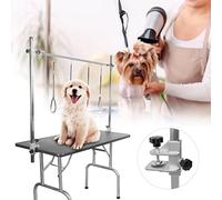 Pet Grooming Table ArmDog Groo Stainl Steel Pet Grooming Table Beauty Desk Height Clamp Holder for Dog Catfor 1.2m Table Make Grooming Introducing Arm for Who to Sessions (1.2 meters table stand)