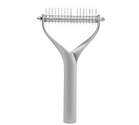 Pet Grooming Tool 2 Sided Undercoat Rake, Dog Brush for Puppy Cat Hair Comb, Double - Sided Cutter Head with Stainless Steel Screws, Professional Grooming Brush for Removing Open K (Large Size 1.69 X