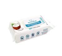 Pet Grooming Wipes for Dogs & Cats (pack of 100) by Best Pet Supplies - Plant-Based Deodorizer for Coats & Dry, Itchy, or Sensitive Skin, Moisturizing Coconut, size 8'' x 9''