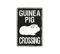 Pet Guinea Pig Crossing Sign Vintage Wall Decor Metal Sign 8" x 12",24ja03sbB80