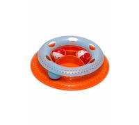 Pet Guru Cat Treat Toy, Fun Track and Treat Interactive Puzzle Feeder, Spinning Rattle Ball Slow Feeder, Stimulate and Play (Orange)