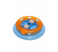 Pet Guru Cat Treat Toy, Fun Track and Treat Interactive Puzzle Feeder, Spinning Rattle Ball Slow Feeder, Stimulate and Play (Blue)
