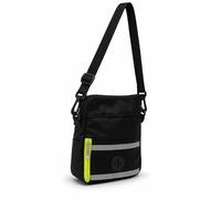 Pet Guru Crossbody Utility Dog Walking Bag, Black, Lightweight and Compact, 3 Secure Pockets, Reflective Safety Strip, Adjustable Shoulder Strap