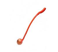 Pet Guru Dog Ball Launcher for Long Distance Fetch, Durable Plastic, Easy Grip Handle, Includes Fetch Ball, for Small, Medium and Large Dogs (1, Orange)
