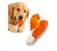 Pet Guru Dog Chew Toy, Chicken Drumstick Shape, Beef Rib Shape Long Lasting Chew Toy, Helps Clean Teeth and Gums, for All Dogs (Drumstikc, Chicken)