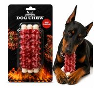 Pet Guru Dog Chew Toy, Chicken Drumstick Shape, Beef Rib Shape Long Lasting Chew Toy, Helps Clean Teeth and Gums, for All Dogs (Rib, Beef)