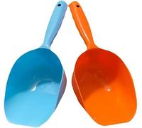 Pet Guru Dog Puppies Food Scoop Pack of 2 Bamboo For Pet Pet Food Cat Dog (Blue/Orange)