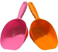 Pet Guru Dog Puppies Food Scoop Pack of 2 Bamboo For Pet Pet Food Cat Dog (Pink/Orange)