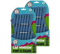 Pet Guru DOG PUPPY PET TRAVEL REAR CAR WINDOW VENT GUARD MESH UNIVERSAL ADJUSTABLE SECURITY LATTICE TELESCOPIC FENCE PACK OF 2 (Pack of 2 Blue)
