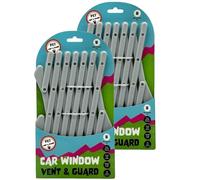 Pet Guru DOG PUPPY PET TRAVEL REAR CAR WINDOW VENT GUARD MESH UNIVERSAL ADJUSTABLE SECURITY LATTICE TELESCOPIC FENCE PACK OF 2 (Pack of 2 Grey)