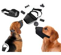 Pet Guru® Dog Safety Muzzle Anit-Biting Barking Chewing Control Adjustable Comfortable Nylon XSmall to XL (1, Extra Large)