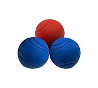 Pet Guru Dog Training High Bounce Medium & Large Solid Ball Doggy Play Balls Hours for Fun for All Dogs and Puppies Solid TRP Rubber Boomer Ball Funny Chew Play Toys (6.5 CM MEDIUM, 2 BLUE 1 RED)