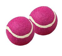 Pet Guru Doggy Play Balls Dogs Puppies Squeaky Tennis Play Exercise Training Balls For All Dogs Pack of 2 (6.2 CM, Pink)