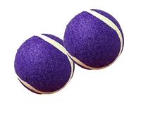 Pet Guru Doggy Play Balls Dogs Puppies Squeaky Tennis Play Exercise Training Balls For All Dogs Pack of 2 (6.2 CM, Purple)